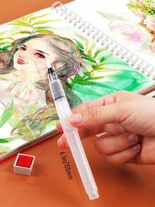 Conjunto de mini paletas de viagem com 6 peças (tintas não incluídas), kit de aquarela portátil, caixa de tinta com 8 compartimentos, caderno de desenho, prancheta e pincéis para artistas e estudantes, materiais de pintura para a volta às aulas, presentes de Halloween e Natal para amigos. - Multicolorido - Ver 6