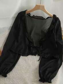 1 szt. Szyfonowa, cienka, kardiganowa, lekka, letnia kurtka szalowa dla kobiet, odpowiednia do noszenia z sukienką slip, 2025 nowość - Wielokolorowe - Zobacz 17