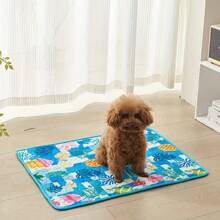 بطانية تبريد ذاتية للكلاب من الحرير المبرّد، وسادة تبريد للكلاب قابلة للغسل والاستخدام الداخلي والخارجي، وأماكن الجلوس في السيارة