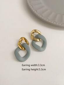 1 Pair Classic Abstract Vintage Street-Style Geometric Patchwork Earrings - Earring - View 15