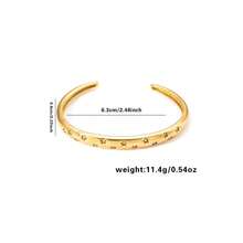1 chiếc vòng tay trang sức mùa hè bằng thép không gỉ mạ vàng 18K thời trang sang trọng chống nước dành cho nữ, thích hợp để đeo hàng ngày, đi nghỉ ở bãi biển, làm quà tặng - vòng đeo tay - Xem 11