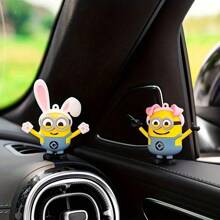 Minions 12 pezzi di graziose miniature di animaletti zodiacali dei Minions, adatte per decorare l'auto, come portachiavi, accessori da scrivania, ottimi regali per Natale, Ognissanti, Pasqua, Festa della Mamma, compleanni, Ringraziamento e altre festività per famiglie e amici