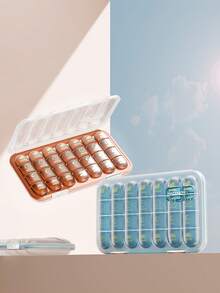 1 pièce Boîte à pilules avec couvercle coulissant, organisateur de médicaments portable étanche, transparent pour un suivi facile des médicaments, protection sécurisée, essentiel pour les voyages de 3 repas - Multicolore - Voir 6