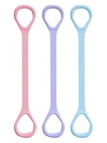 1 件阻力瑜伽健身带 - 高弹性 TPE 面料，无按扣，1 件装，适合女性肩部和背部伸展，家庭健身带健身房配件