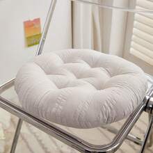 1 件纯色坐垫，高美感办公椅垫，学生宿舍教室座垫，季节性座垫，背部支撑枕