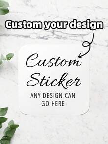 1-120张定制标签 - 方形贴纸，可印制任何设计、图片、Logo、文字，防水PVC材质，礼品，定制感谢标签，送给她、朋友、儿子、女儿的独特理想礼物，圣诞节贴纸，独立日贴纸，感恩节贴纸，复活节贴纸，艺术活动，家居生活，家居装饰，茶室，家庭，花园，办公室，时尚设计，家庭用品 - 彩色 - 查看 6