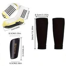 运动户外 3 双/套男士中筒运动袜尼龙混纺防滑减震舒适透气运动袜适合男士户外篮球足球训练跑步户外活动