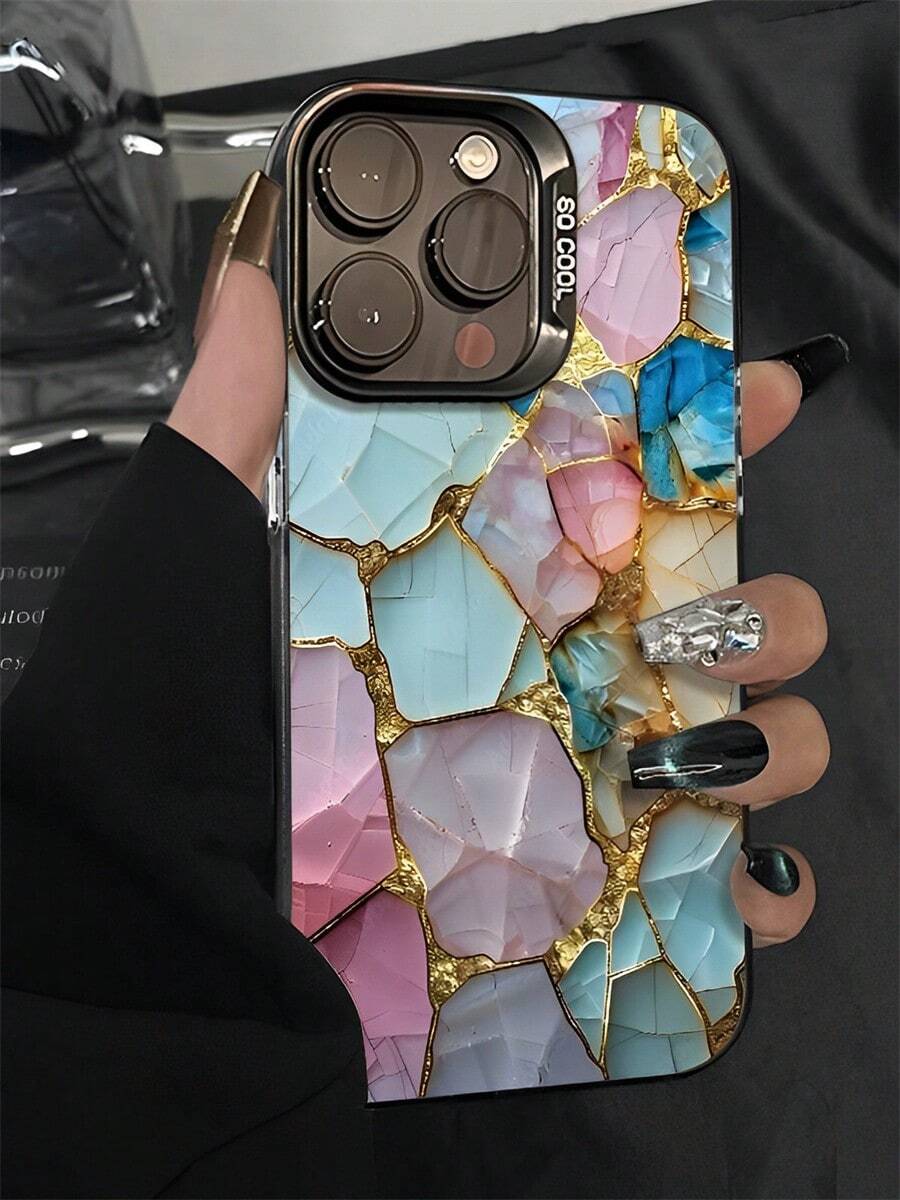 Gemstone Phone Case Suitable For 16, 15, 14, 13, 12, 11, PRO MAX, As Well As X, XS, PLUS, Galaxy S22/23/24 Ultra/FE+ - 彩色 - 查看 1