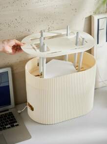 1 juego Caja de almacenamiento para router, caja deorganizador de cables de TV, caja de almacenamiento retro para regleta, cubierta protectora multiusos para enchufes para evitar que los niños la toquen