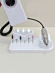 RANCAI 1PC Grinding Machine Display Shelf, Grinding Head, Drill Bit, Organization Box, Nail Art Tools, Nail Art Storage Box, Grinding Head, Plastic Material