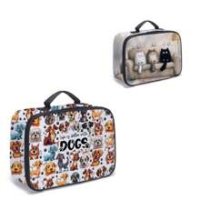 Exquisite Insulated Lunch Bags, Hot & Cold Retention, Cat & Dog Designs, Suitable For Hiking, Cycling, Swimming, Fitness, And Gatherings With Kidsback To School School Stuff Bag For School Work Lunch Bag For Women Cooler Bag Picnic Accessories