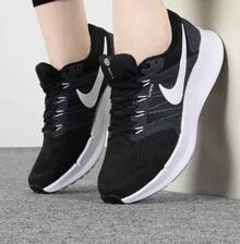 Nike 女鞋RUN SWIFT 3運動鞋緩震休閒透氣跑步鞋子 - 黑色 - 查看 7
