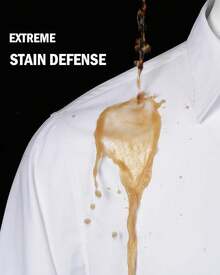 Men's Dress Shirts Stretch Stain Shield Long Sleeve Solid Formal Shirt Business Casual Button Down Shirts - trắng - Xem 2