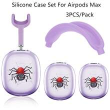 Apple 3pcs/Set Silicone Protective Case Compatible With Airpods Max, Transparent Soft Silicone Protective Shell, TPU Protective Cover, Latest Silicone Protective Case, Waterproof, Dust-Proof, Fingerprint-Proof, Scratch-Resistant, Anti-Drop, 360° Full Protective, Set Includes: Transparent Silicone Headphone Protective Shell, Silicone Headband Cover, Soft Silicone Material, More Comfortable, Easy To Clean, Multiple Color Options, Great Gift (3pcs/Set) - Multicolor - View 24