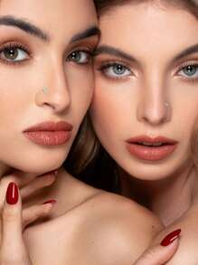 AVYRING 3 pièces Lot de piercings pour le nez à vis 20G avec strass en forme d'étoile et de cœur. Bijoux de perçage corporel pour femmes, boucles d'oreilles pour le nez
