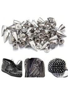 30/50/100/200Pcs Spiked Punk Rivets Multiple Sizes Screw Back Studs Punk Rock Bullet Rivets For Home DIY Sewing Clothing Leather Craft