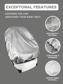 1 pieza Cubierta de parasol para silla de coche para bebé, nuevo modelo de protector de asiento de seguridad, sombreado bloqueador de sol e insolación de lámina de aluminio, fácil de plegar y almacenar, adecuado para bebés y niños. Artículos esenciales para bebés, equipo de viaje para bebés, accesorios para silla de coche para bebés, ideal para el verano, suministros de viaje para bebés, favorito de los bebés (estilo aleatorio)
