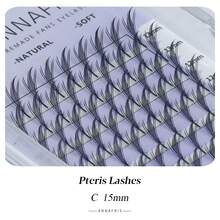 ANNAFRIS 12 rangées de rallonges de cils manga renard, spire Eif Pteris, frisure C/D de 8 à 15 mm mélangée, amas de cils bandes de style manga, look naturel volumineux et moelleux, pour les yeux des femmes et les soirées, pour les professionnels, plus facile à greffer, faux cils légers prémontés en éventail, plumes de style anime, outils de maquillage à fleurs automatiques, pour les débutants dans les salons de beauté, cils manga, amas de cils bandes de style manga, amas de cils, faux cils individuels, cils, faux cils - Noir - Voir 36