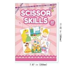 Scissor Skill Activity Book - Food, Princess Cartoon DIY Collage Puzzle, 20 Pcs Fun Paper Cutting For 3-6 Years Old, Creative Handcraft Gift For Boys And Girls, Preschool Paper Cutting, Develop Hands-On Ability (Princess Style, New And Old Cover May Vary But Content Is The Same)