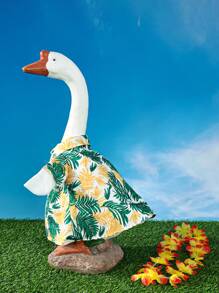 1 pièce Tenue légère et respirante pour ferme avicole, chemise jaune en simulation de cygne blanc avec couronne, convient pour toutes les saisons