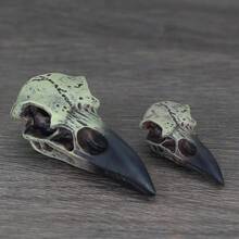 Raven Skull Gothic Raven Decorative Statue Mask Resin Necklace Pendant Jewelry - Một đôi bông tai - Xem 1