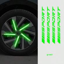 8 piezas Pegatinas reflectantes para neumáticos de coche, vehículo eléctrico, motocicleta, bicicleta. Se pueden pegar, de amplia practicidad, pegatinas de colores, accesorios para automóviles y bicicletas (color aleatorio)