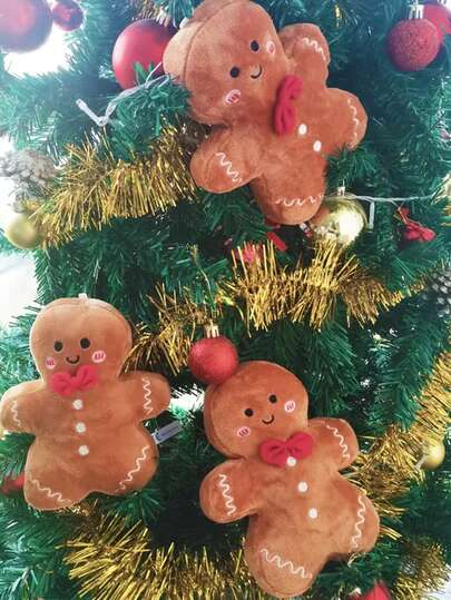 创意圣诞树、恐龙、姜饼人毛绒玩具、毛绒娃娃、睡枕、安抚娃娃，圣诞节、万圣节节日装饰