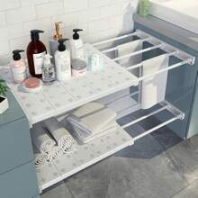 Einstellbare Aufbewahrungsteiler perfekt für Kleiderschränke, Küchen, Badezimmer, ausziehbare Trennwände, einfache einstellbare Aufbewahrungstrennwände - keine Bohrung erforderlich, geeignet für Kleiderschränke, Schuhschränke, Küchen, Badezimmer, platzsparende teleskopische Trennwand