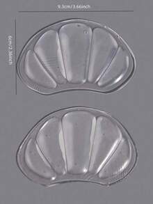 2 Pairs Unisex Transparent Silicone Heel Cushion Pads, Washable Comfortable Insoles For High Heels And Sandals