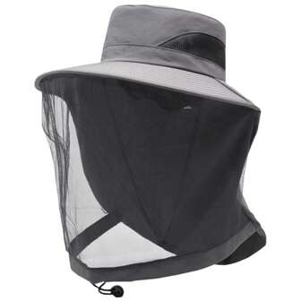 Mosquito Head Net Mesh For Hiking & Outdoors,Bug Netting Over Hat Adults Fishing,Insect Shield Protection Face Cover Mask Hood Against Fly Midge Gnat