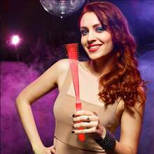 36pcs/48pcs Set LED Pink/White/Red Fiber Optic Lightstick - Party Supplies For Singles, Wedding Glow Party Favors, Suitable For Christmas, Birthday, Wedding, Concert, Bar, Halloween, New Year Party Gifts - Đỏ - Xem 8