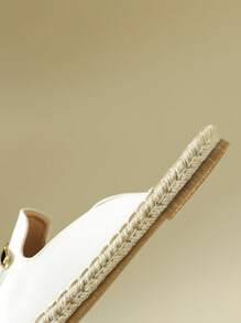 1 Pair Women Open Toe Flat Mule Sandals, Bohemian Pearl Decor Fisherman Slip-On Slouchy Summer Slippers