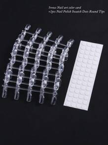 Nail Polish Swatch Dots Round Nail Color Swatches Clear Transparent Nail Polish Display Nail Sample Swatches With Adhesive Sticker For Gel Polish Nail Swatch Book