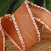 银色金属雪纺丝带,DIY服装,帽子,礼品盒,花卉装饰,蝴蝶结,发饰材料 - 彩色 - 查看 24