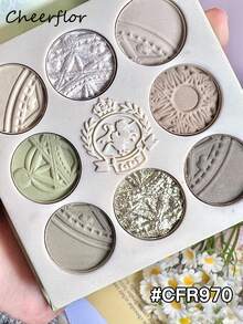 CHEERFLOR Makeup Palette, Matte Shimmer Powder Eyeshadow Pallet, Highly Pigmented, Long-Lasting Bright Shimmer Eyeshadow, Light, Smooth, With Mirror, Highlighters Contour Blush Powder All In One Makeup Pallet