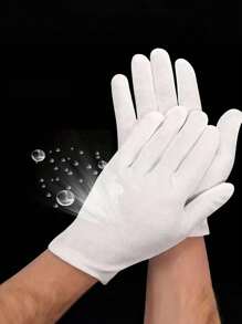 Of White Gloves, Suitable For Eczema And Dry Hands - Breathable Work Gloves With Lining - Moisturizing SPA Soft Jewelry Inspection Gloves - Elastic Fit Cloth Gloves, Suitable For Most Women