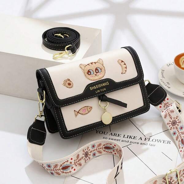 2 szt. Stylowy regulowany pasek dla kobiet, modna torebka crossbody, odpowiednia do biura, codziennych dojazdów, użytku biznesowego, unikatowa i designerska