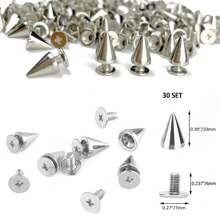 30/50/100/200Pcs Spiked Punk Rivets Multiple Sizes Screw Back Studs Punk Rock Bullet Rivets For Home DIY Sewing Clothing Leather Craft