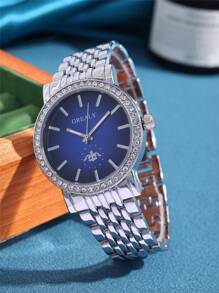 1 Peça Relógio Quartz de Negócios Masculino Escala Romana Dourado e Prata, Pulseira e Caixa de Liga, Presente para o Dia do Pai, Aniversário, Aniversário