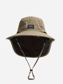 夏季户外太阳帽男女帽子护颈防紫外线渔夫帽轻便时尚可调节登山帽