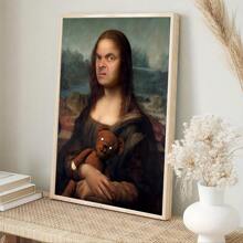 1pc Vintage Mona Lisa Art Posters Print, Frameless Canvas Wall Arts For Bedroom And Living Room, Modern Home Decor Gift, Ideal For Kitchen And Hallway, Funny, Agent,Perfect For Room Decor.