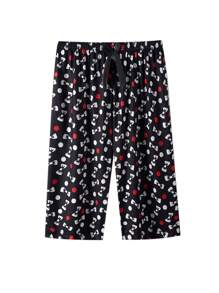 3 Stücke große Größen Lässig Hosen, Caprihosen mit Schmetterling Muster, Sommer Schlafanzug Hosen für Frauen, Short-Hosen im Boho-Stil, Große Größen