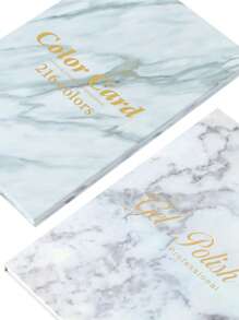 160/216/320 Colors Marbling Nail Display Book Nail Polish Books With Fake Nails Tips False Nails Styles Showing Book Nails Tool,1pc Nail Display Book * False Nail * Number Stickers/SetChristmas