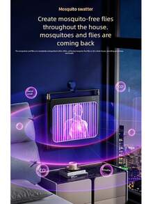 1Pc Mosquito Exterminator LED Light, New Indoor Anti-Mosquito Lamp, USB Fly Killer Mosquito Repellent Mute Mosquito Trap Lamp, Mosquito Killer Lamp, Bug Zapper, Pest Control, Apartment Essentials, College Dorm Essentials, Household Gadgets - Multicolor - View 6