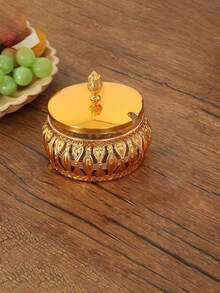Một Phong cách châu Âu Ly Pong kín Ống đựng , Hoàn hảo Đối với Lưu trữ Đường , , Gia vị Và Đồ ăn nhẹ In Phòng bếp , Thanh lịch Sắt Thiết kế mỹ thuật , Thích hợp Đối với Nhà  Và Văn phòng Đồ trang trí - Vàng - Xem 6