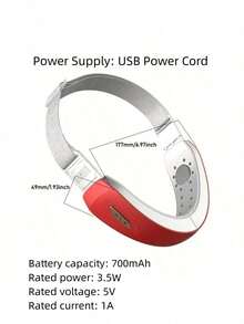 HYUNDAI 女士V脸提拉仪 - 智能电动双下巴V脸提拉带 - 紅色 - 查看 6