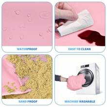 بطانية شاطئ 55 بوصة * 59 بوصة تتسع ل- 4-7 بالغين، خفيفة الوزن مقاومة للماء ومقاومة للرمال، بطانية للشاطئ والنزهات الكبيرة والرحلات والتخييم