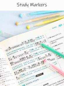 Languo 213 Pcs 1 Set High Capacity Color Neutral Pen Gel Pen Acrylic Paint Markers Pens, Student Painting Drawing 207 Colors Color Handbook Pen, Painting Graffiti Outline Can Be Stacked Color Fine Tip Neutral Pen 0.6mm, 24 Color System Set Candy Color Morandi Color Cute Stationery Pen