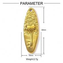 1 件不锈钢时尚珠宝配饰，海滩和花园系列，手工制作的 DIY 吊坠、项链、手链、耳环配件 - 彩色 - 查看 13