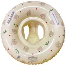 1 Pc Inflatable PVC Swimming Ring - Pink Rabbit, Teddy Bear, Bunny, Cartoon, Pool Float, Suitable For Summer Party, Wedding, Beach Photo Shooting - Great For Family Fun, Inflatable Pool Accessories